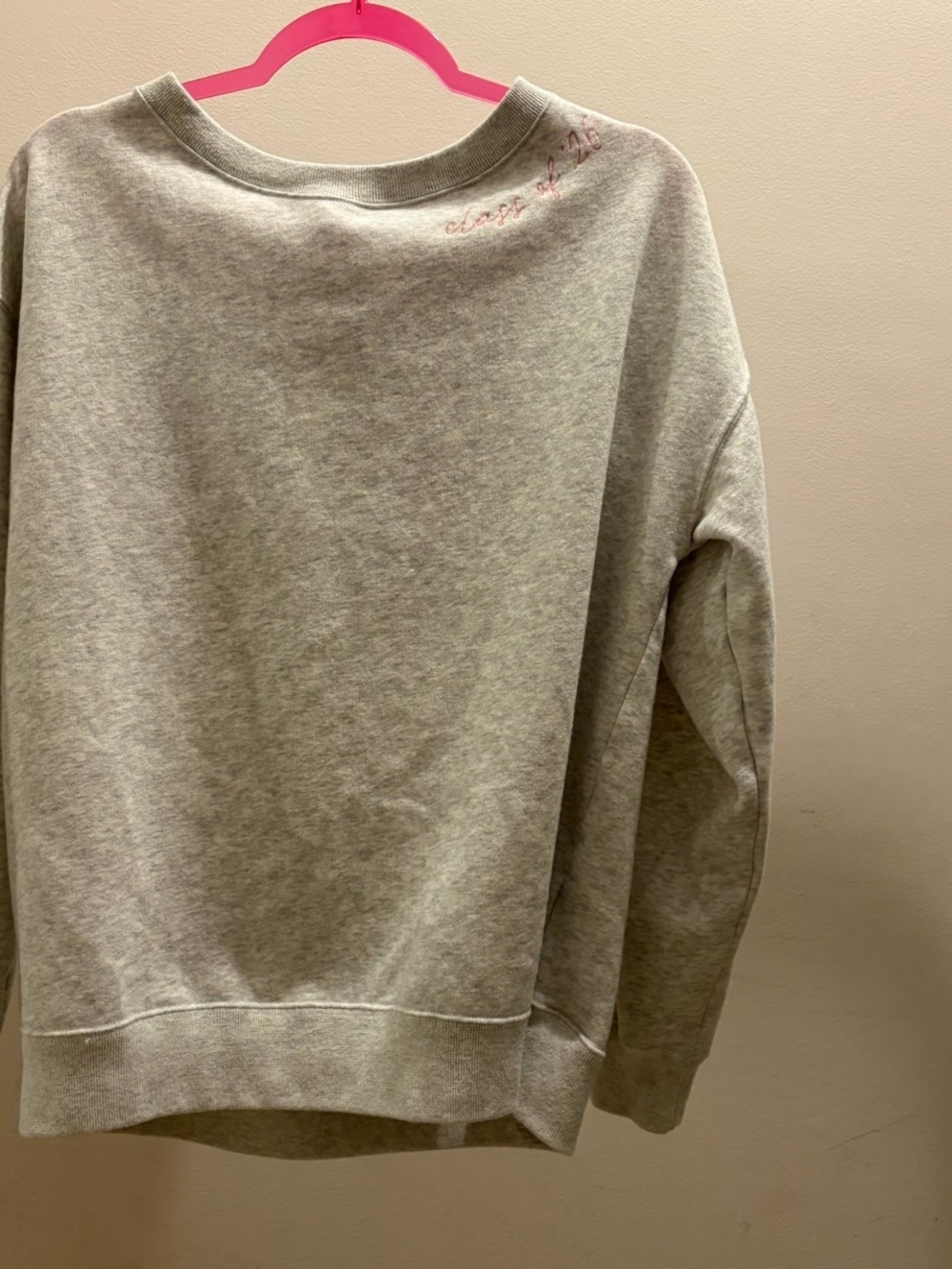 Hollister Cozy Light Grey Crewneck Sweatshirt Class Of '26